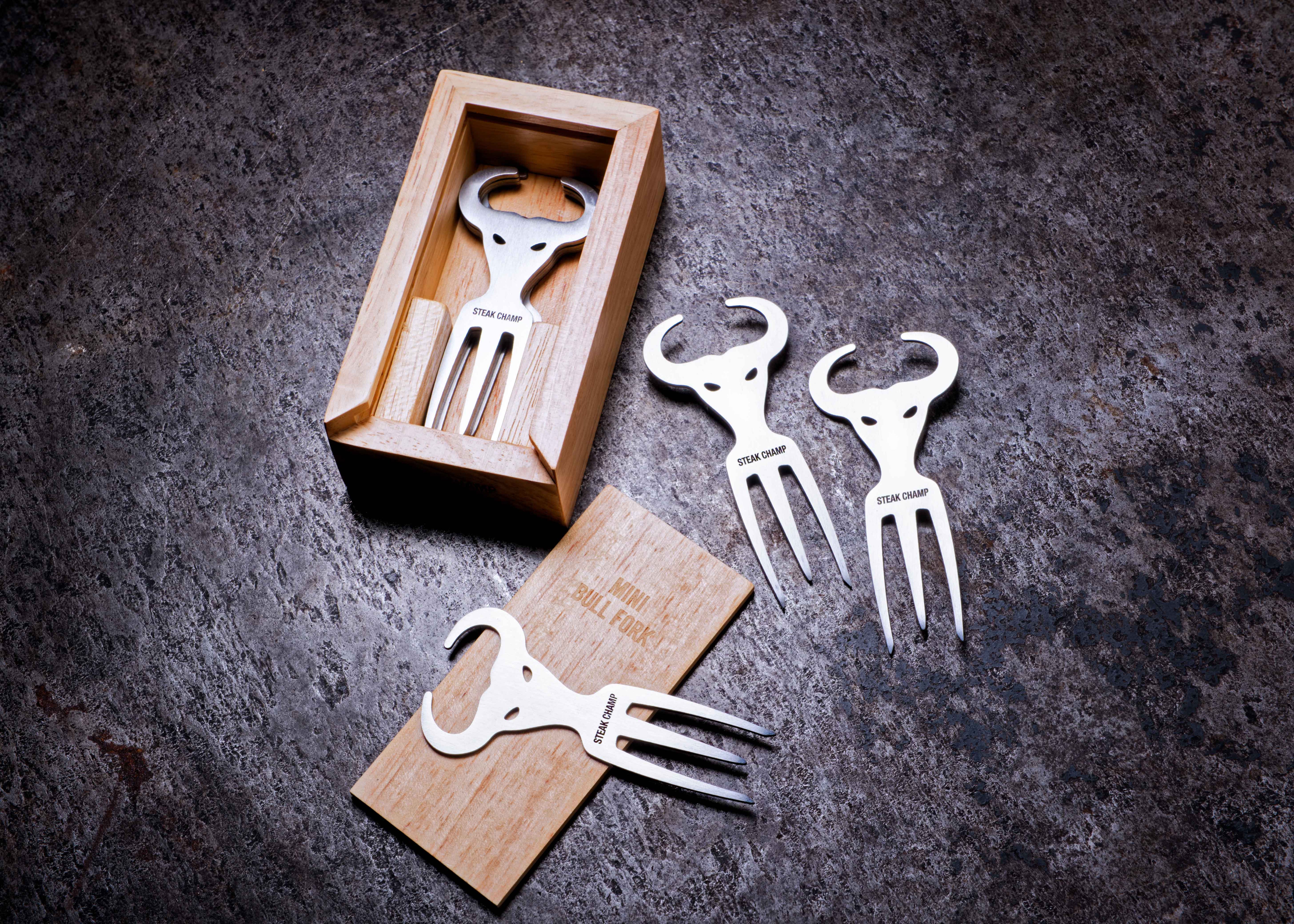 BABY BULL FORK | BBQ-SNACKGABEL, 10ER-BOX