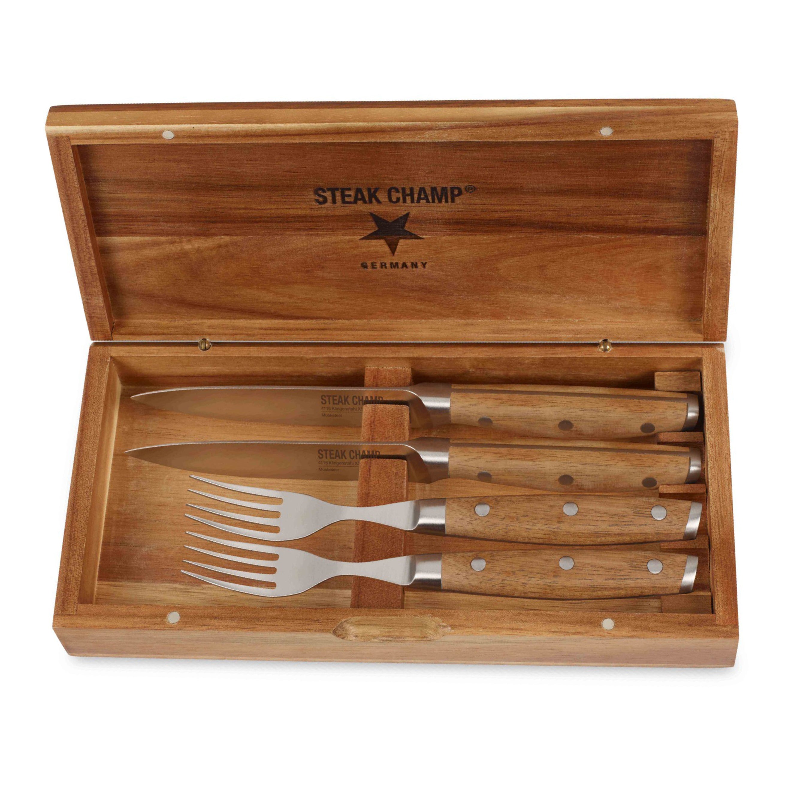 4pc Fork and Knife Set (X50CrMoV15 blades)