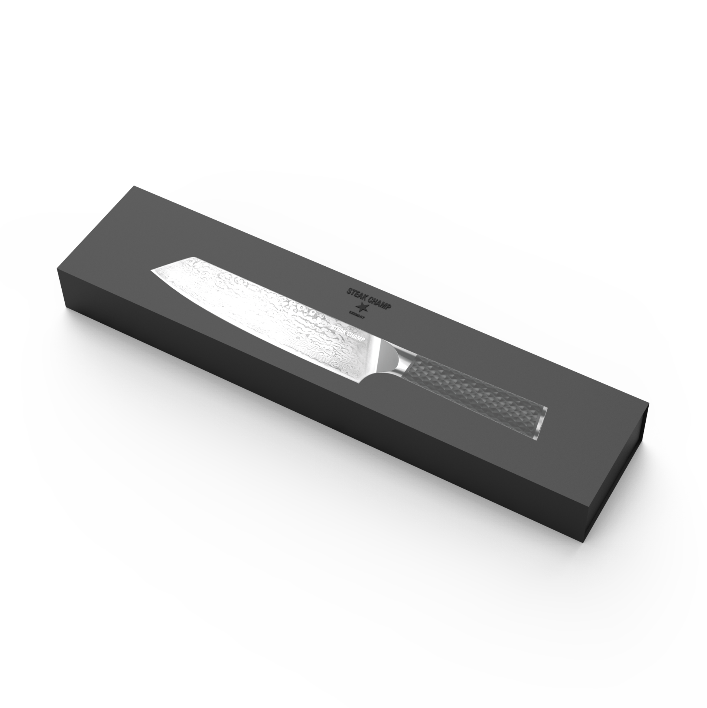 Damascus Chef Knife "Wagyu", 20cm/8” with Leather Sheath