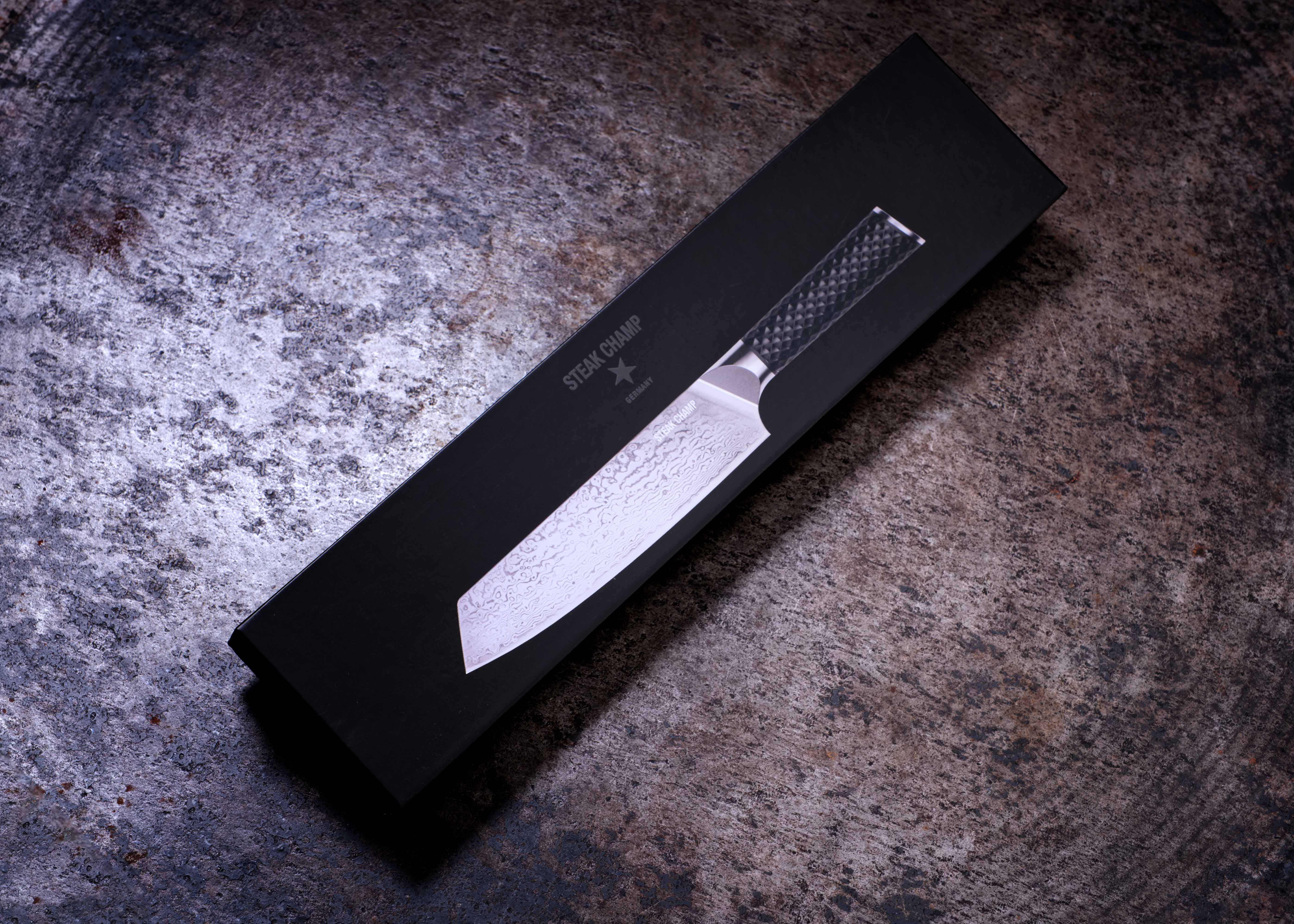DAMAST KÜCHENMESSER „WAGYU“ | MIT LEDERSCHEIDE