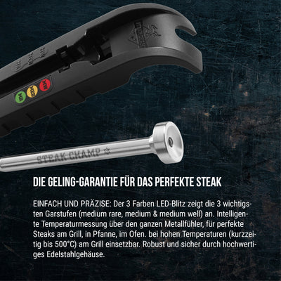STEAK-THERMOMETER | MIT 3-FARBIGER LED