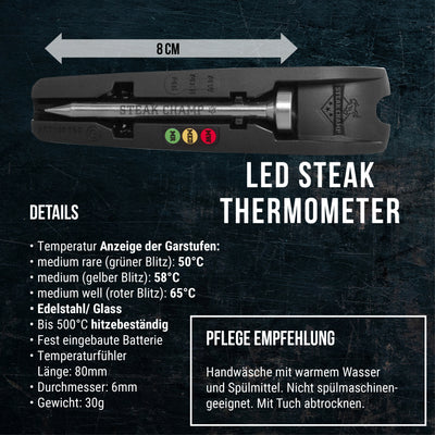 STEAK-THERMOMETER | MIT 3-FARBIGER LED