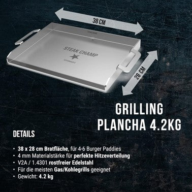 GRILL-PLANCHA | 4,2 KG EDELSTAHL