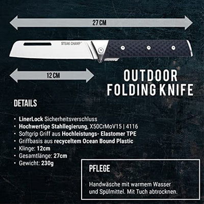 OUTDOOR-KLAPPMESSER | „BBQ MASTER“ 4,5" / 12 CM